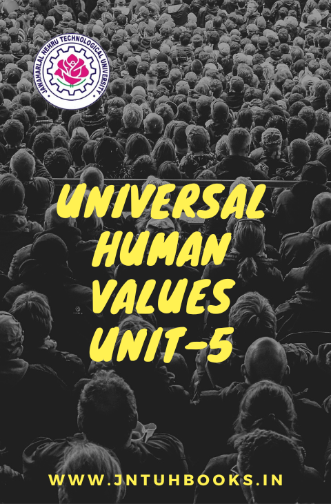UNIVERSAL HUMAN VALUES UNIT-5